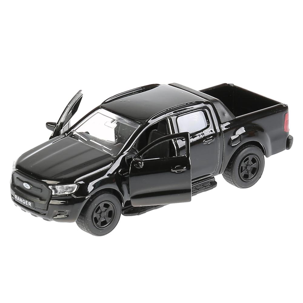 Модель Ford Ranger пикап, черный, 12 см, открываются двери, инерционный  