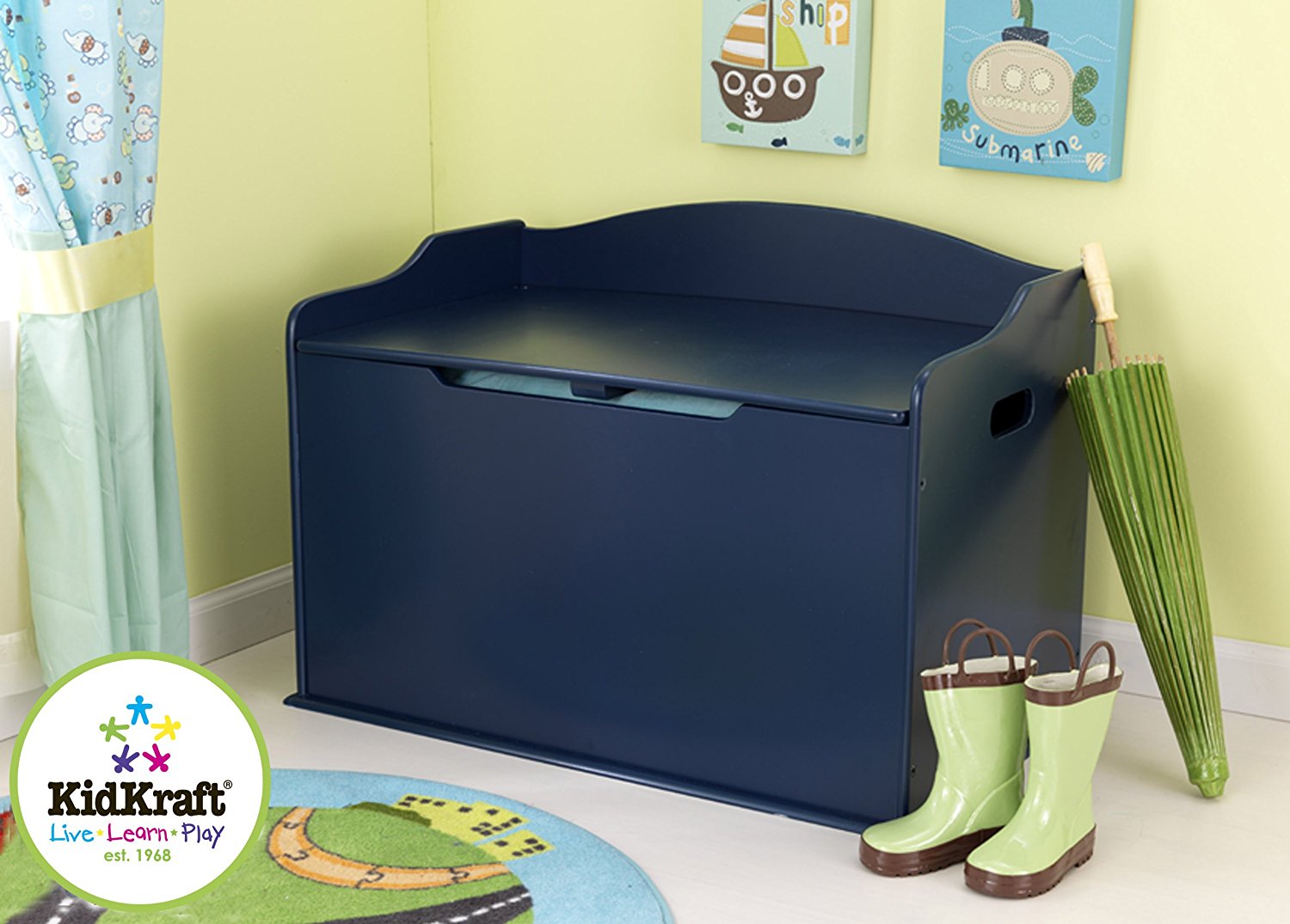 Ящик для хранения - Austin Toy Box, blueberry Ящик для хранения - Austin Toy Box, blueberryДекор и хранение<br>Ящик для хранения - Austin Toy Box, blueberry<br>