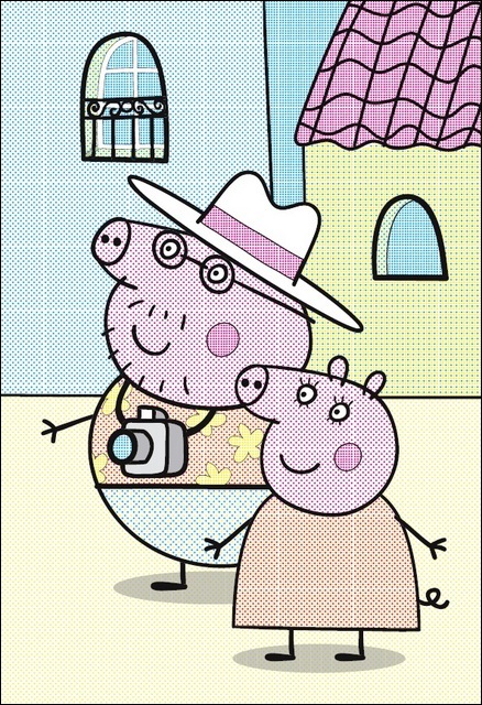 Раскраски из серии Водная раскраска мини - Свинка Пеппа  