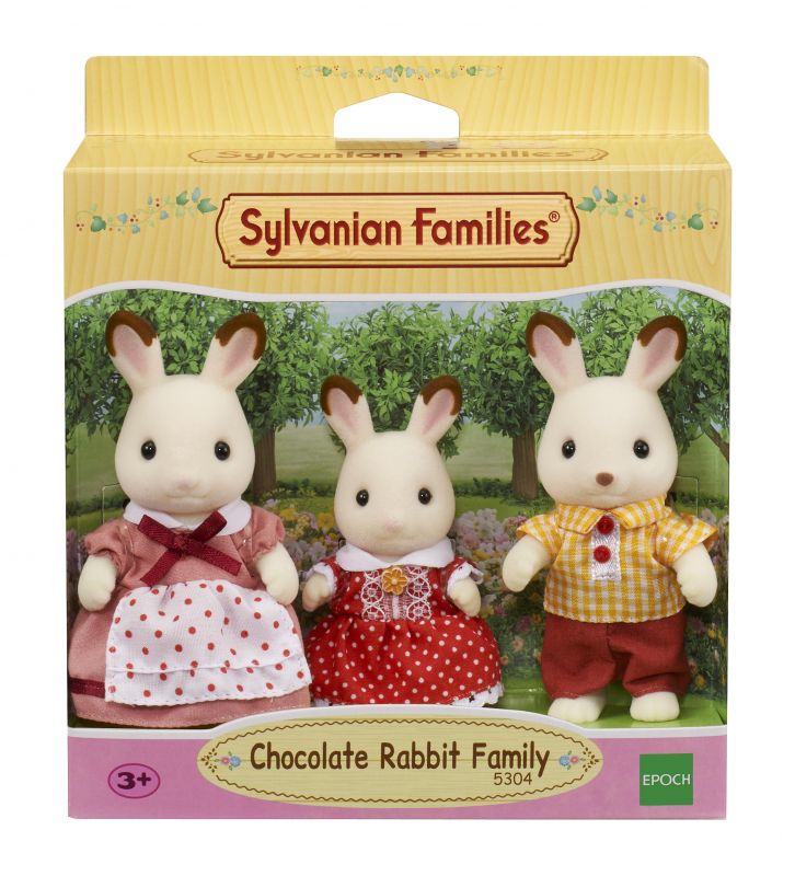 Семья Шоколадных кроликов из серии Sylvanian Families, 3 фигурки  