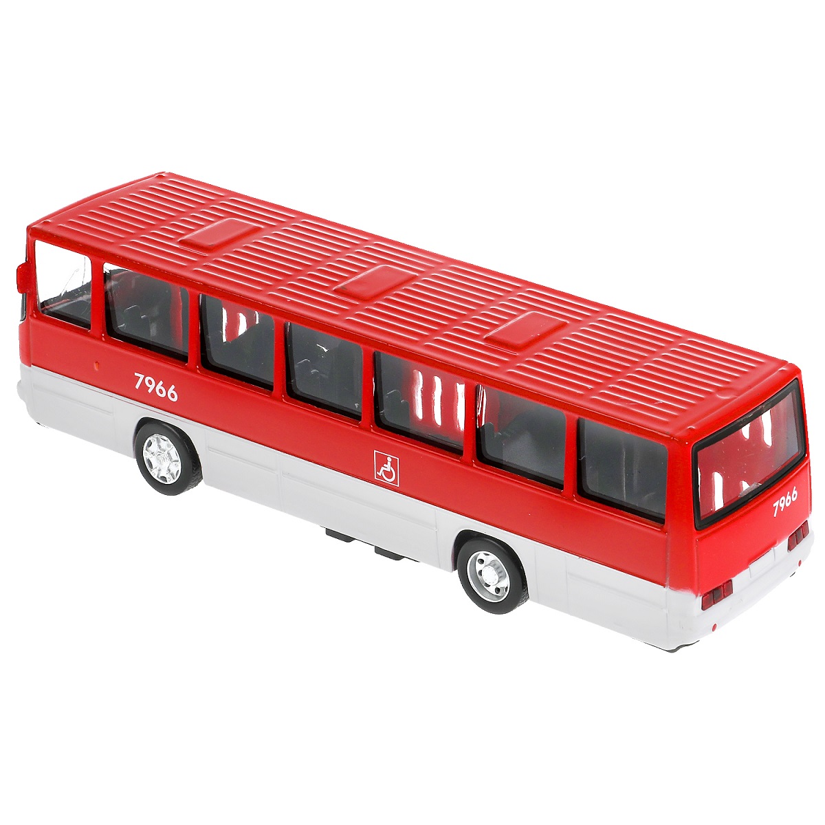 Модель Рейсовый автобус 17 см двери открываются инерционная металлическая  