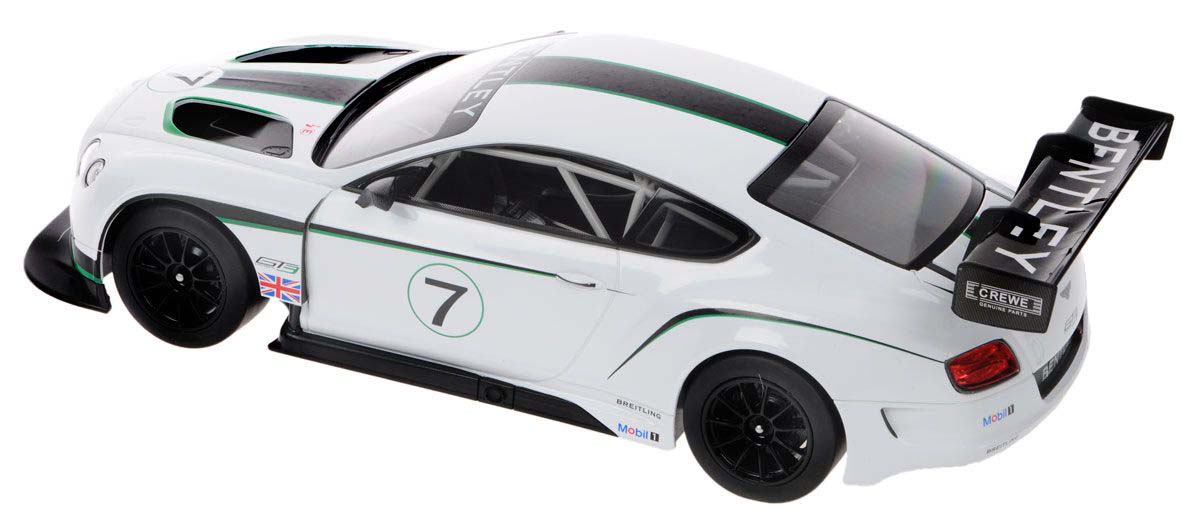 Машина на р/у - Bentley Continental GT3, белый, 1:14, свет  