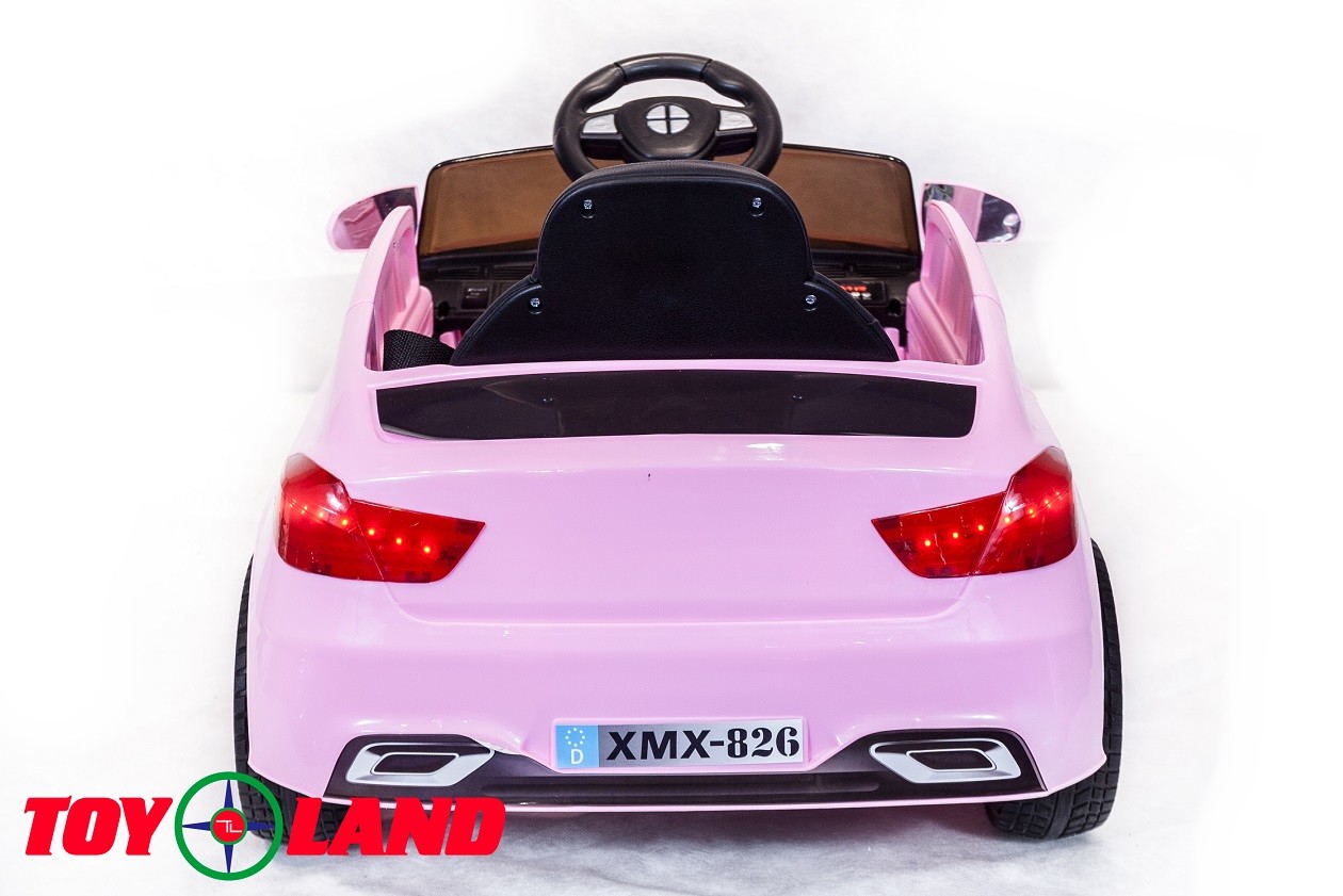 Электромобиль BMW розовый  