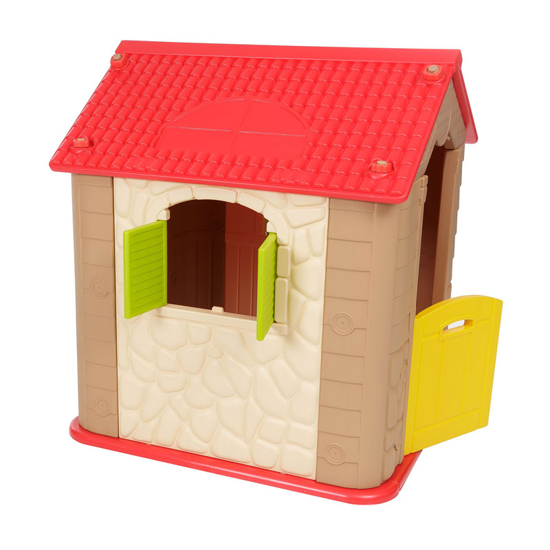 Детский игровой комплекс для дома и улицы: игровой домик, бизиборд, Red-Brown  