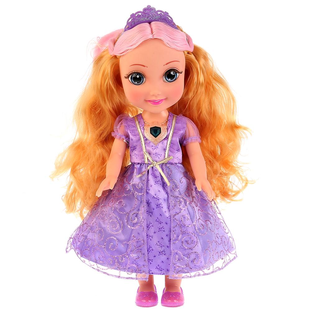 Интерактивная кукла – Принцесса Амелия с аксессуарами для окрашивания волос, 36 см, 100 фраз, светящийся амулет  