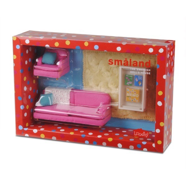 Кукольная мебель Смоланд - Гостиная в розовых тонах  