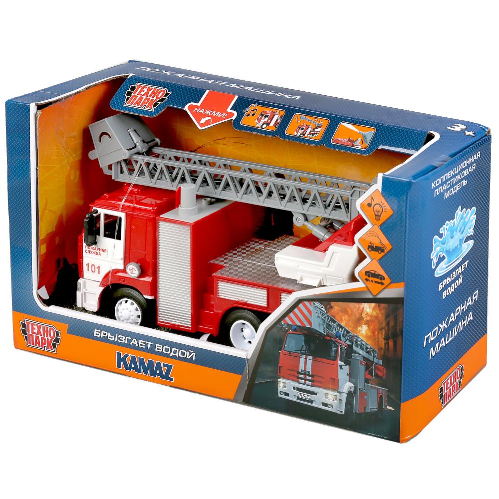 Пожарная машина Камаз, инерционная, 26 см, свет и звук  