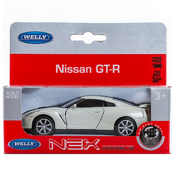 Машинка Nissan GTR, масштаб 1:34-39  