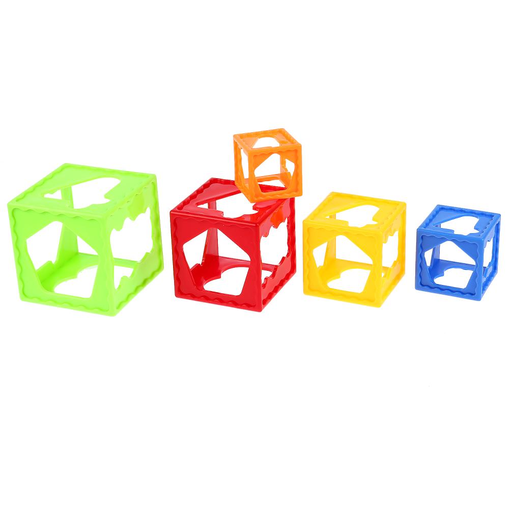 Развивающая пирамидка из кубиков - Веселые кубики  