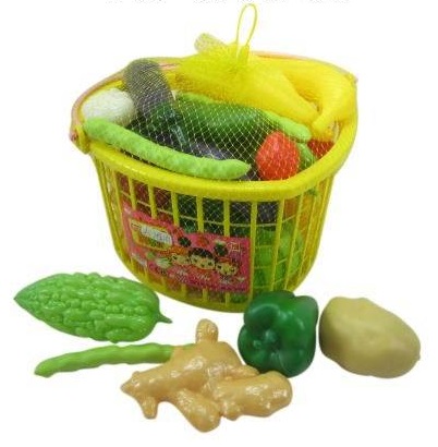Детский игровой набор овощей в корзине, 25 предметов
