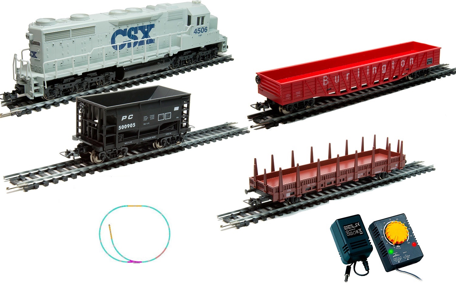 Стартовый набор из серии Mehano Hobby - Тепловоз CSX с 3-мя вагонами Стартовый набор из серии Mehano Hobby - Тепловоз CSX с 3-мя вагонамиДетская железная дорога<br>Стартовый набор из серии Mehano Hobby - Тепловоз CSX с 3-мя вагонами<br>