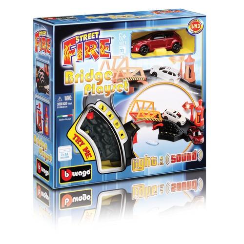 Игровой набор – машина  с разводным мостом, с эффектом звука и света  