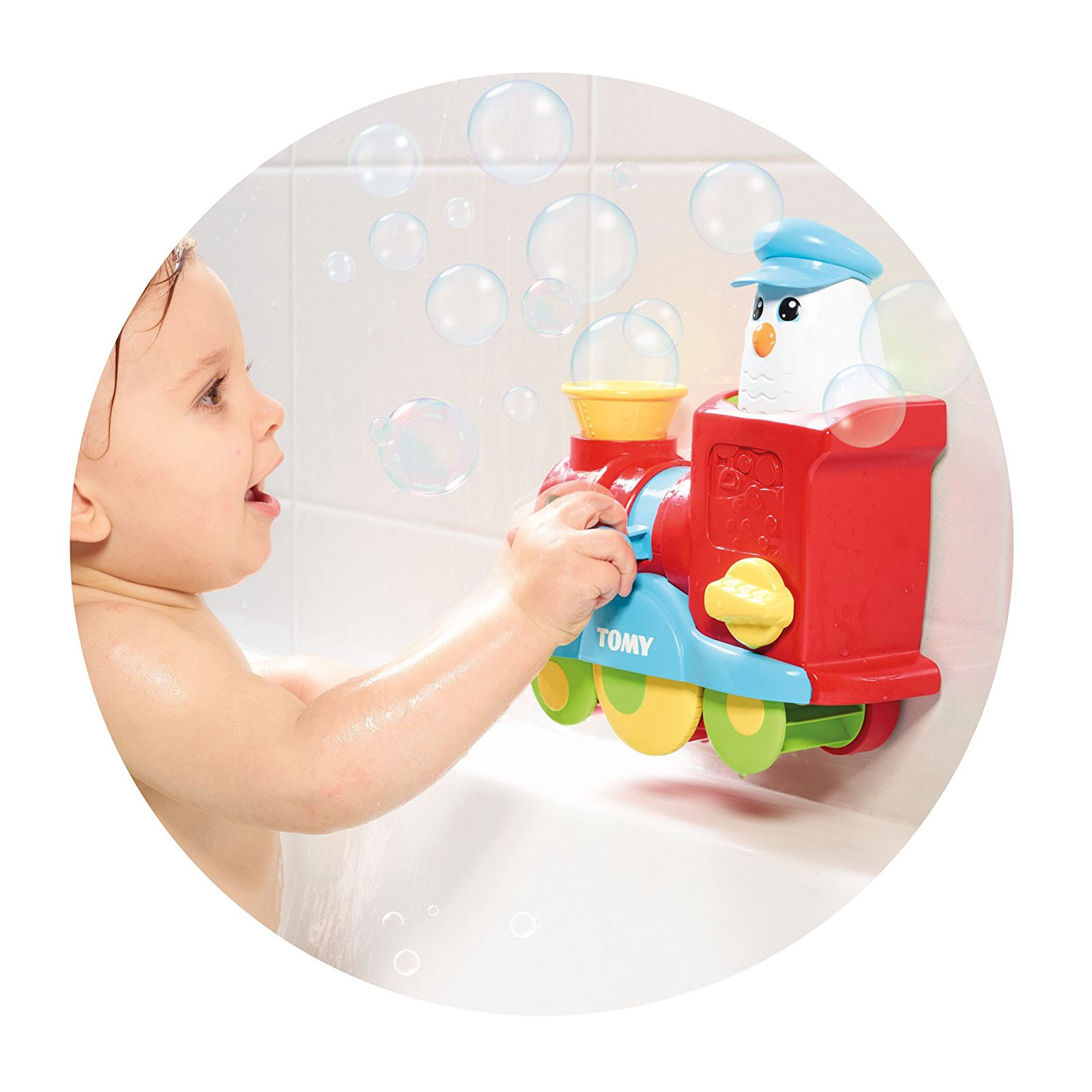 Игрушка для ванны - Веселый паровозик с мыльными пузырями  