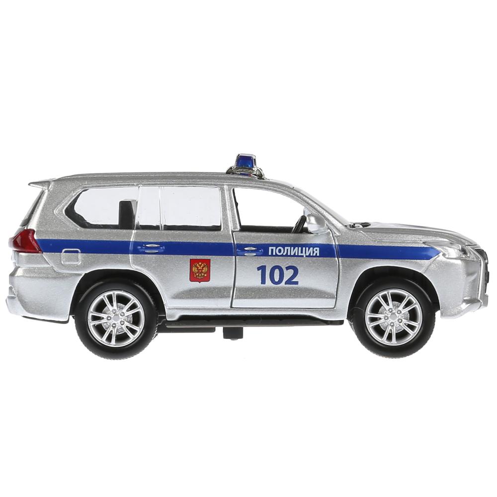 Инерционная металлическая машина Lexus Lx-570 - Полиция, 12 см, свет, звук  