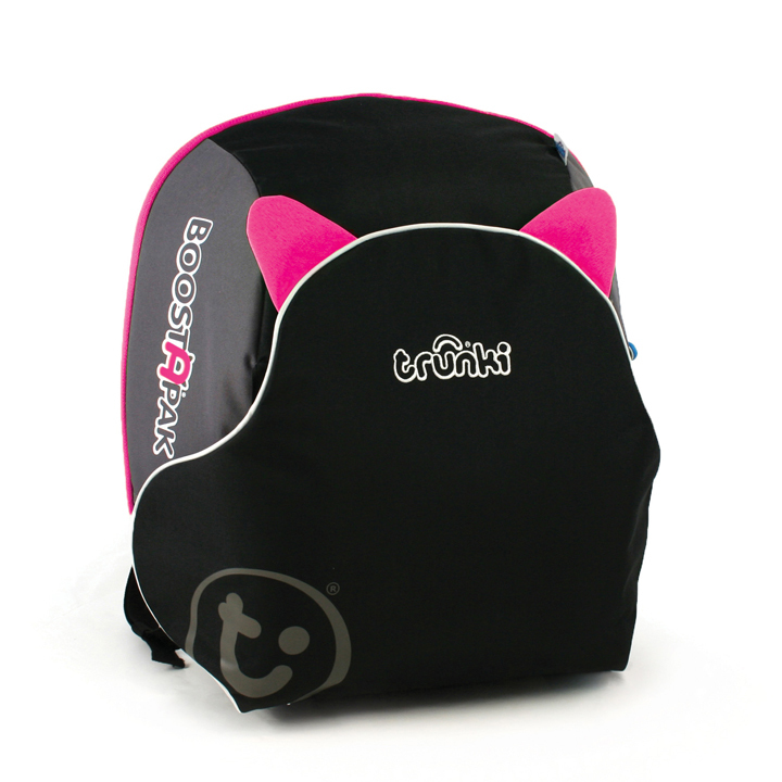 Trunki Автокресло-рюкзак с широкими лямками, черно-розовое  