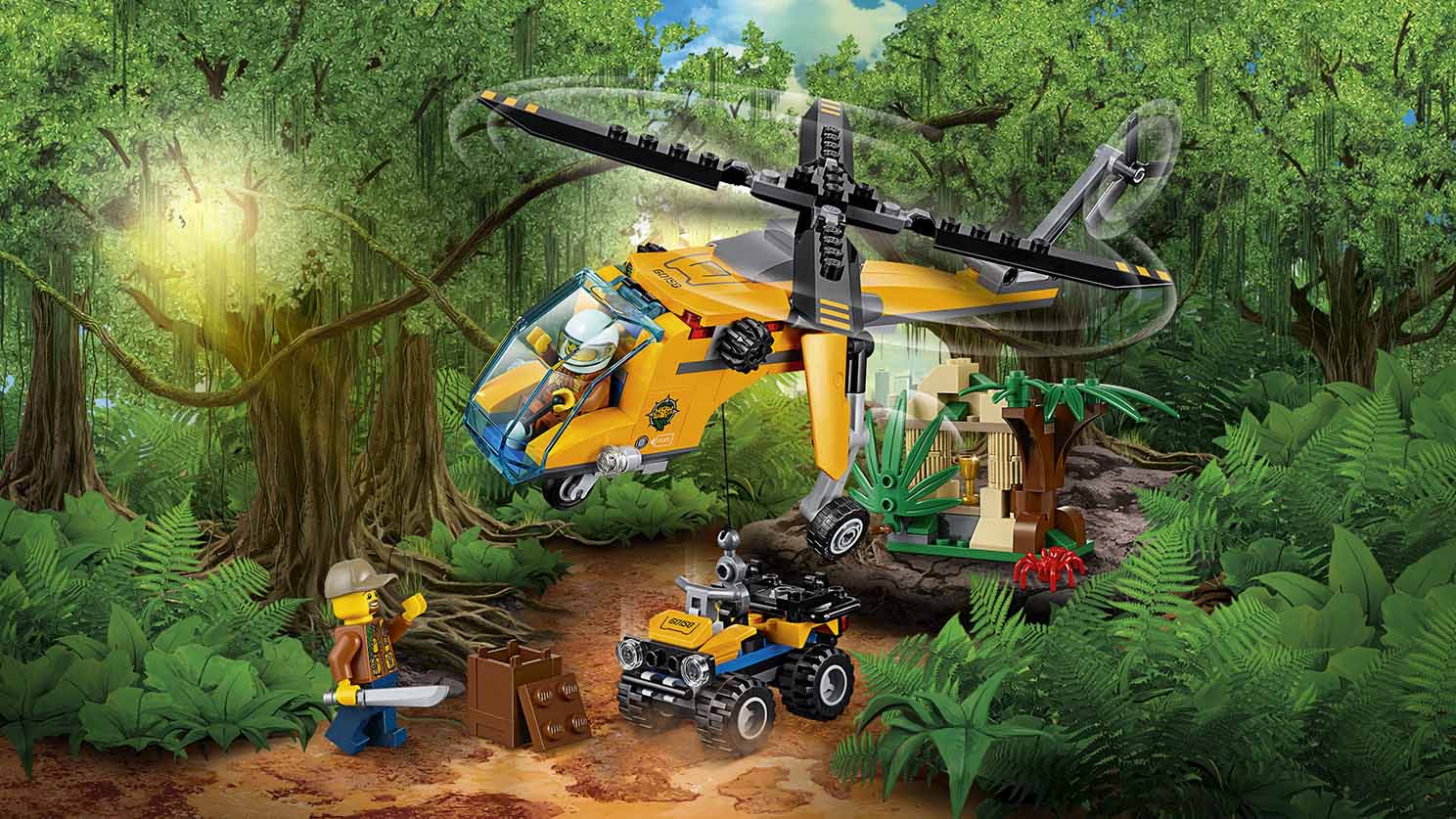 Lego City. Грузовой вертолет исследователей джунглей  