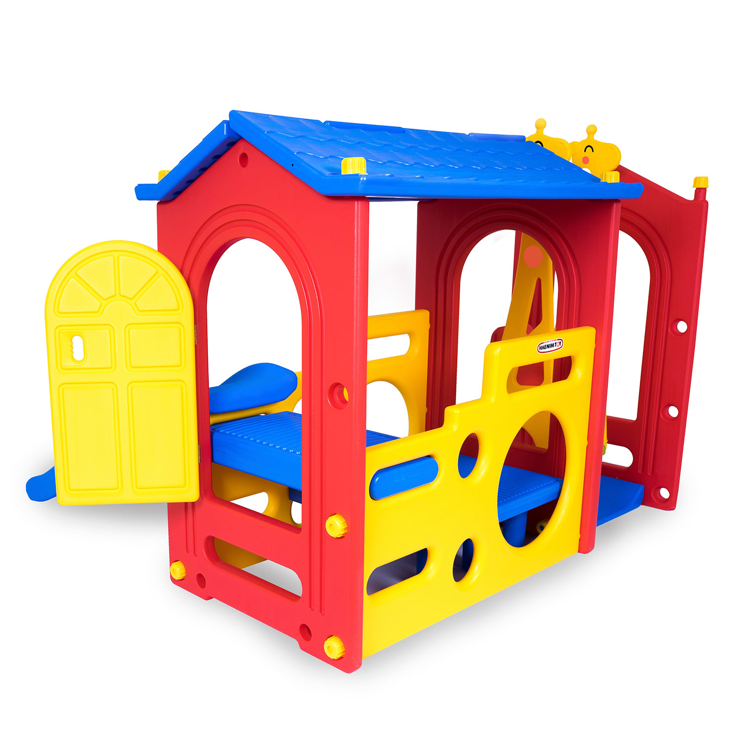 Детский игровой комплекс для дома и улицы: игровой домик, детская горка, детские качели, лаз  