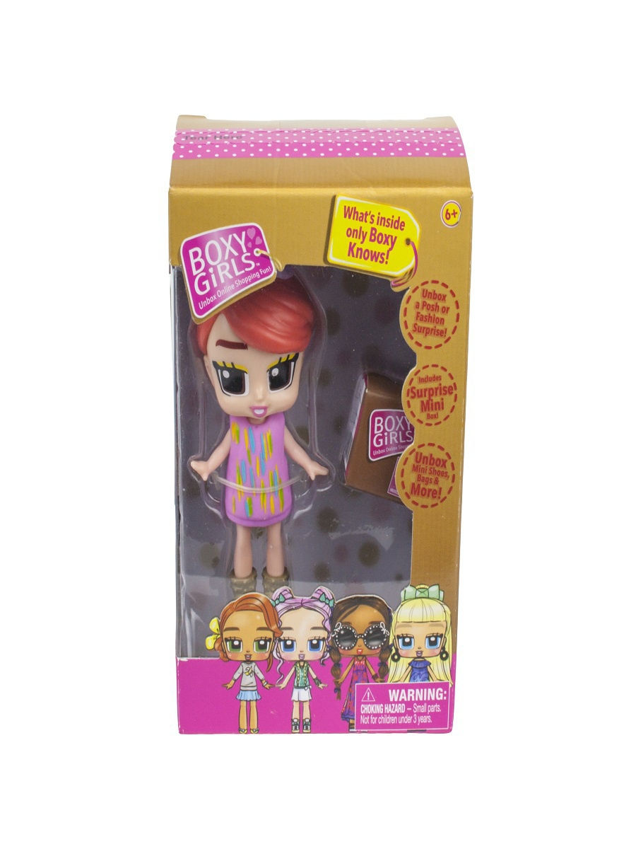 Кукла Tasha из серии Boxy Girls Mini 8 см с аксессуарами в 1 коробочке  