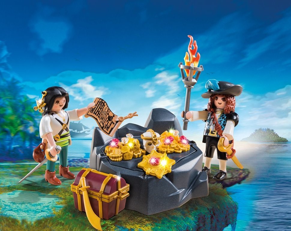 Игровой набор из серии Пираты: Пиратский тайник с сокровищами  