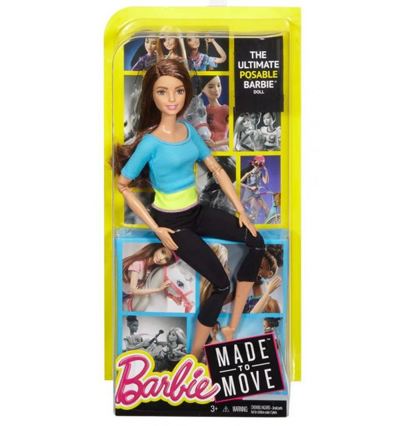 Кукла Барби - Безграничные движения - Шатенка в голубом топе  