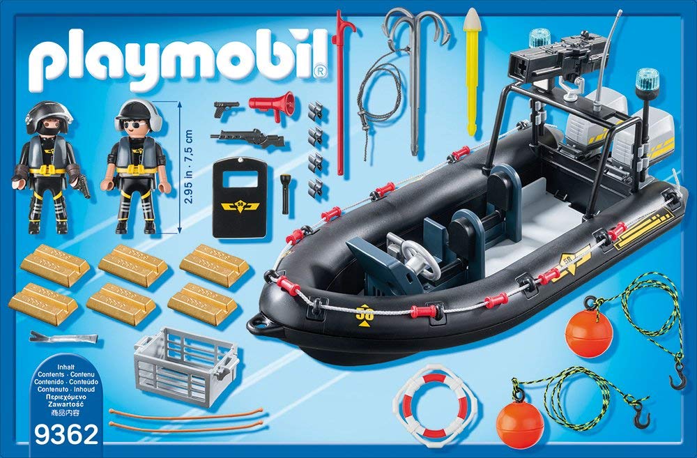 Конструктор Playmobil Полиция: Тактическое подразделение – лодка  