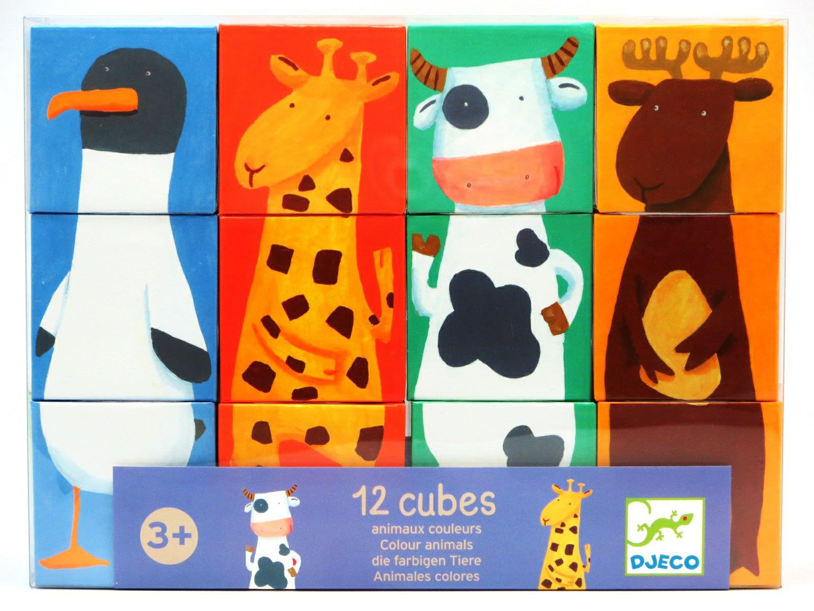 Кубики - Животные, 12 штук  