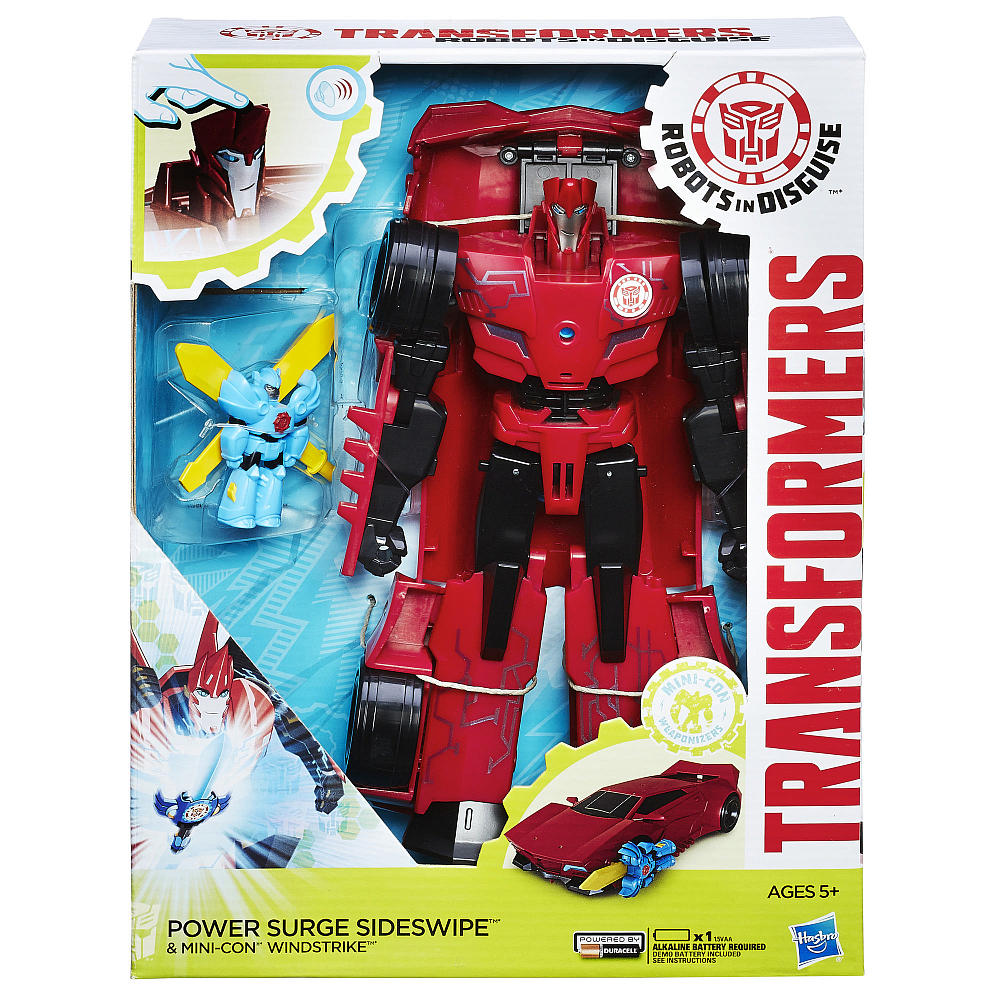 Transformers. Трансформер Sideswipe из серии Роботы под прикрытием - Заряженные герои  