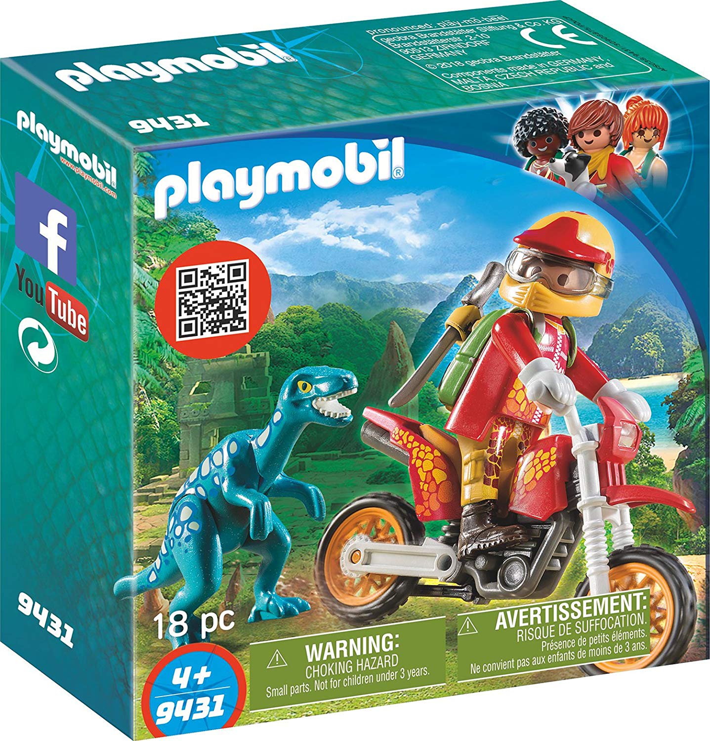 Игровой набор из серии Динозавры: Гоночный мотоцикл с ящером  