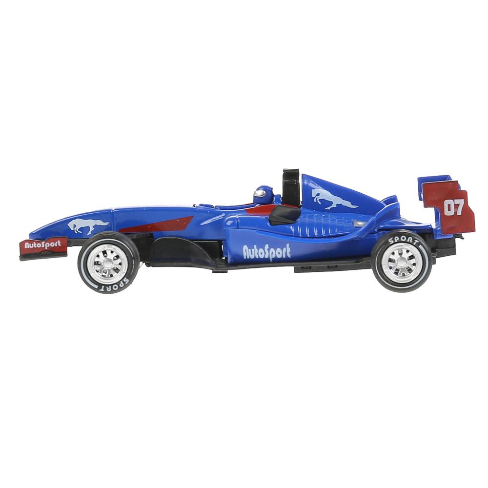 Машина металлическая Суперкар Ф-1 синий, длина 14 см, звук, инерция  