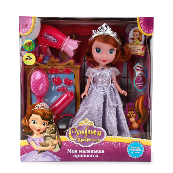 Интерактивная кукла Disney Принцесса – София, 25 см, с набором для волос  