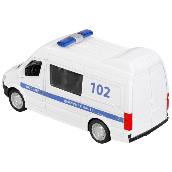 Модель Полиция свет-звук 14,5 см двери и багажник открываются инерционная металлическая  