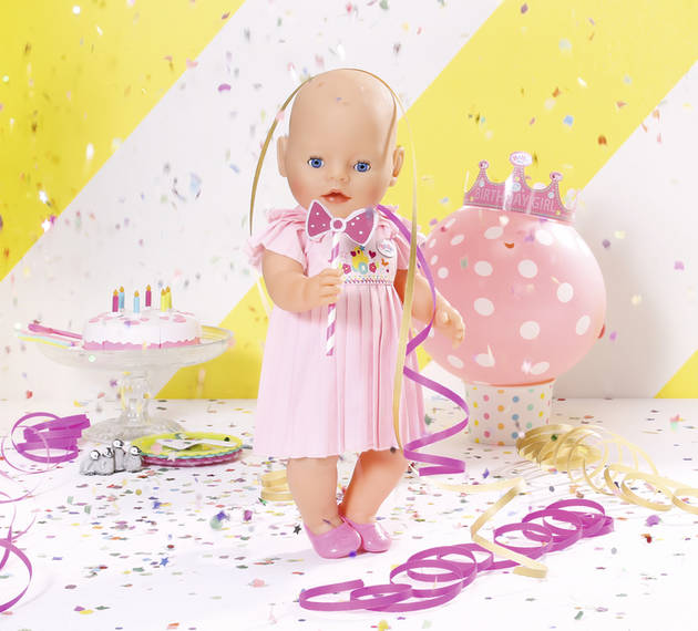 Интерактивная кукла Baby born - Нарядная с тортом, 43 см  