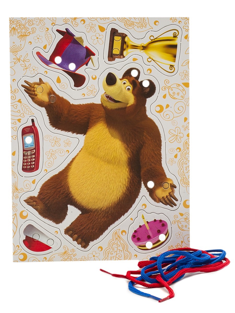 Игра-шнуровка «Маша и медведь» - Мишка Игра-шнуровка «Маша и медведь» - МишкаМаша и медведь игрушки<br>Игра-шнуровка «Маша и медведь» - Мишка<br>