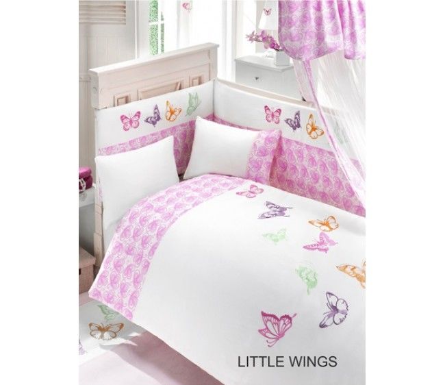 Комплект постельного белья из 3 предметов серия Little Wings Комплект постельного белья из 3 предметов серия Little WingsДетское постельное белье<br>Комплект постельного белья из 3 предметов серия Little Wings<br>