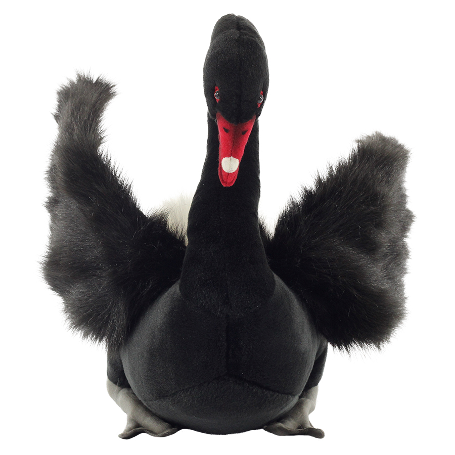 Мягкая игрушка Лебедь черный 45 см  