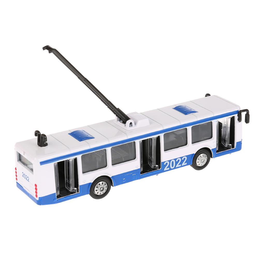 Троллейбус или Автобус металлический, инерционный, несколько видов, 16,5 см   