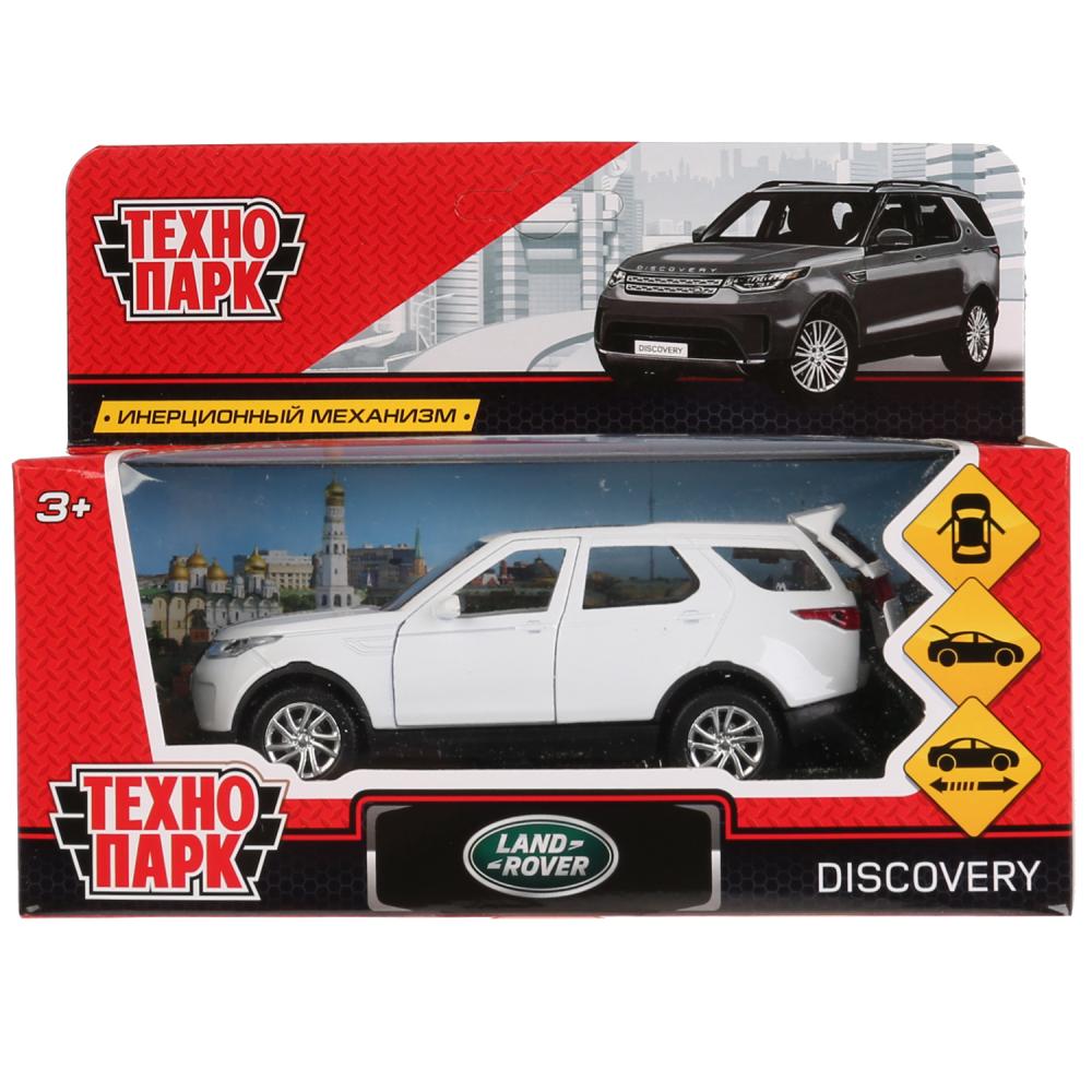 Машина металлическая Land Rover Discovery, белая, 12 см, открываются двери, инерционная  