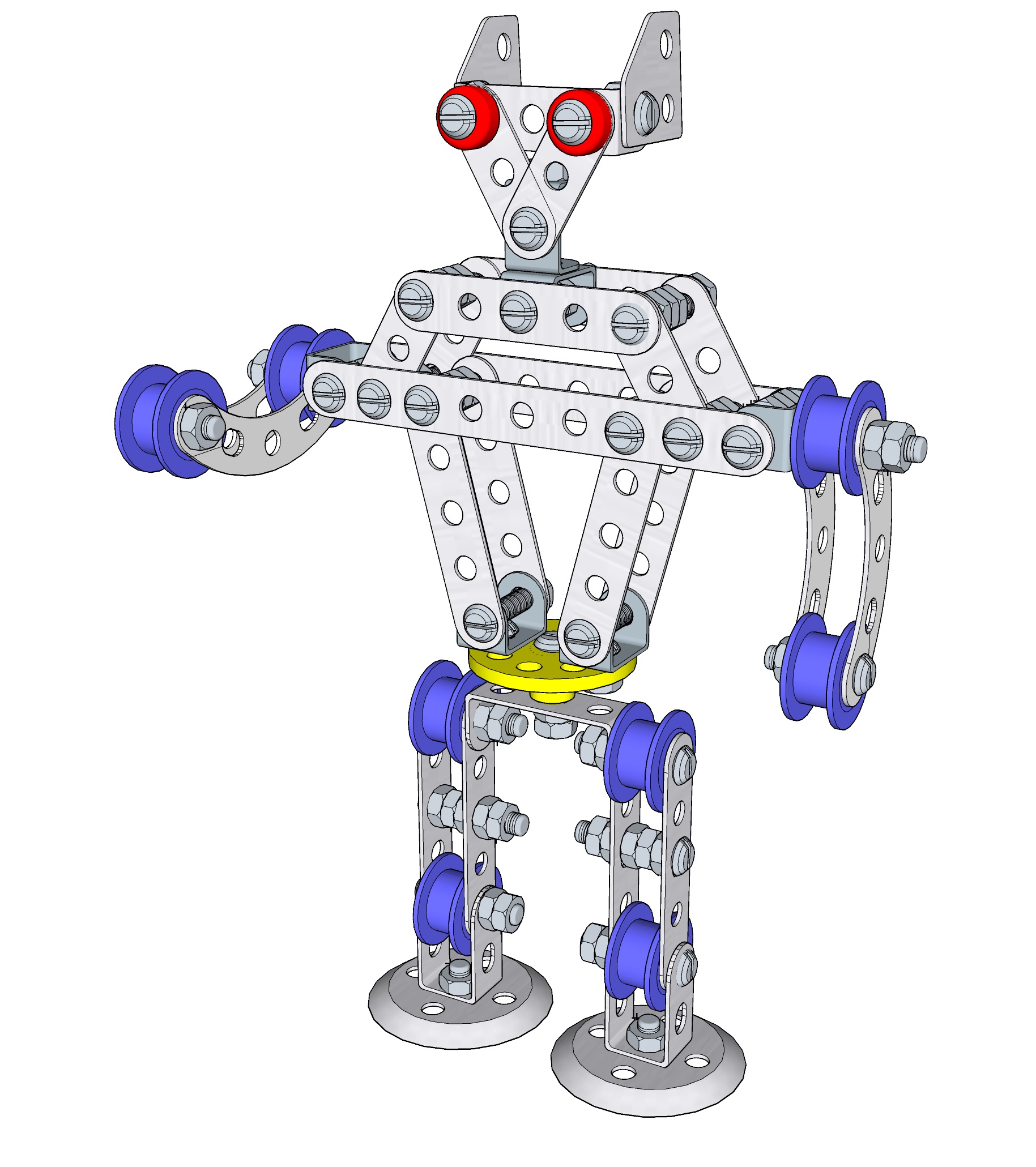 Конструктор металлический для уроков труда 3 в 1 - Робот Р1, Робот Р2, ЗПУ  