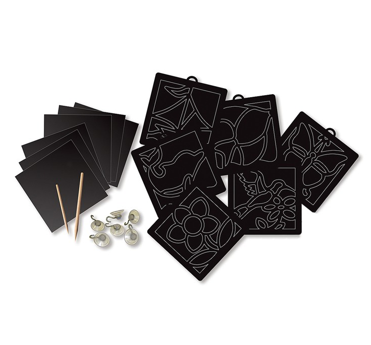 Набор подвесных картинок-витражей «Scratch Art»