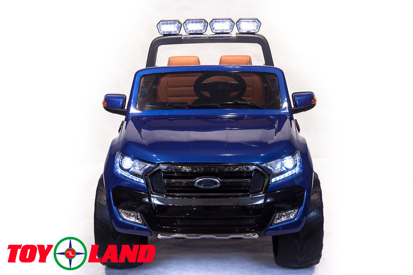 Электромобиль – Ford Ranger 2017 New 4x4, синий, свет и звук  