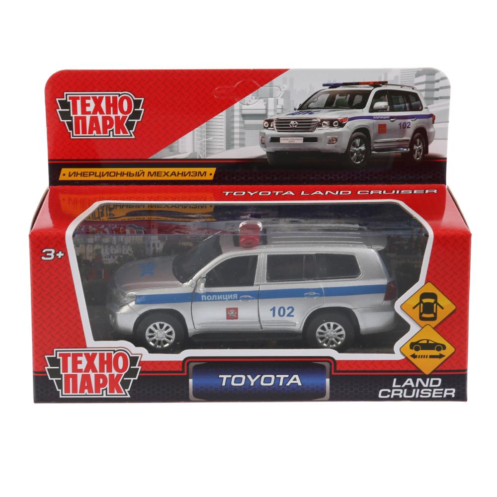 Металлическая инерционная машина - Toyota Land Cruiser – Полиция, 12,5 см, открываются двери  