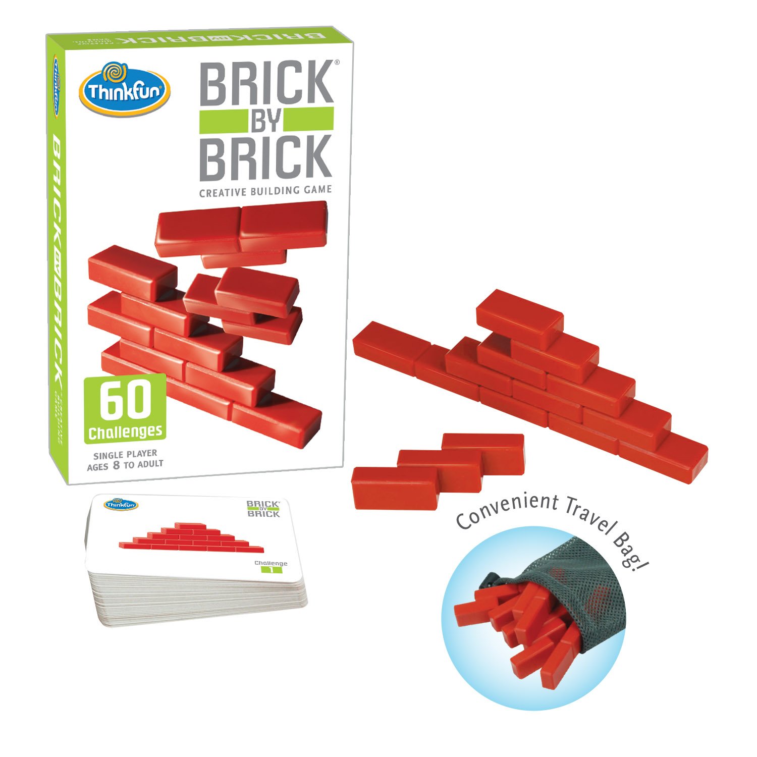 Настольная игра-головоломка ThinkFun — Кирпичики Brick by brick, 5901-RU 