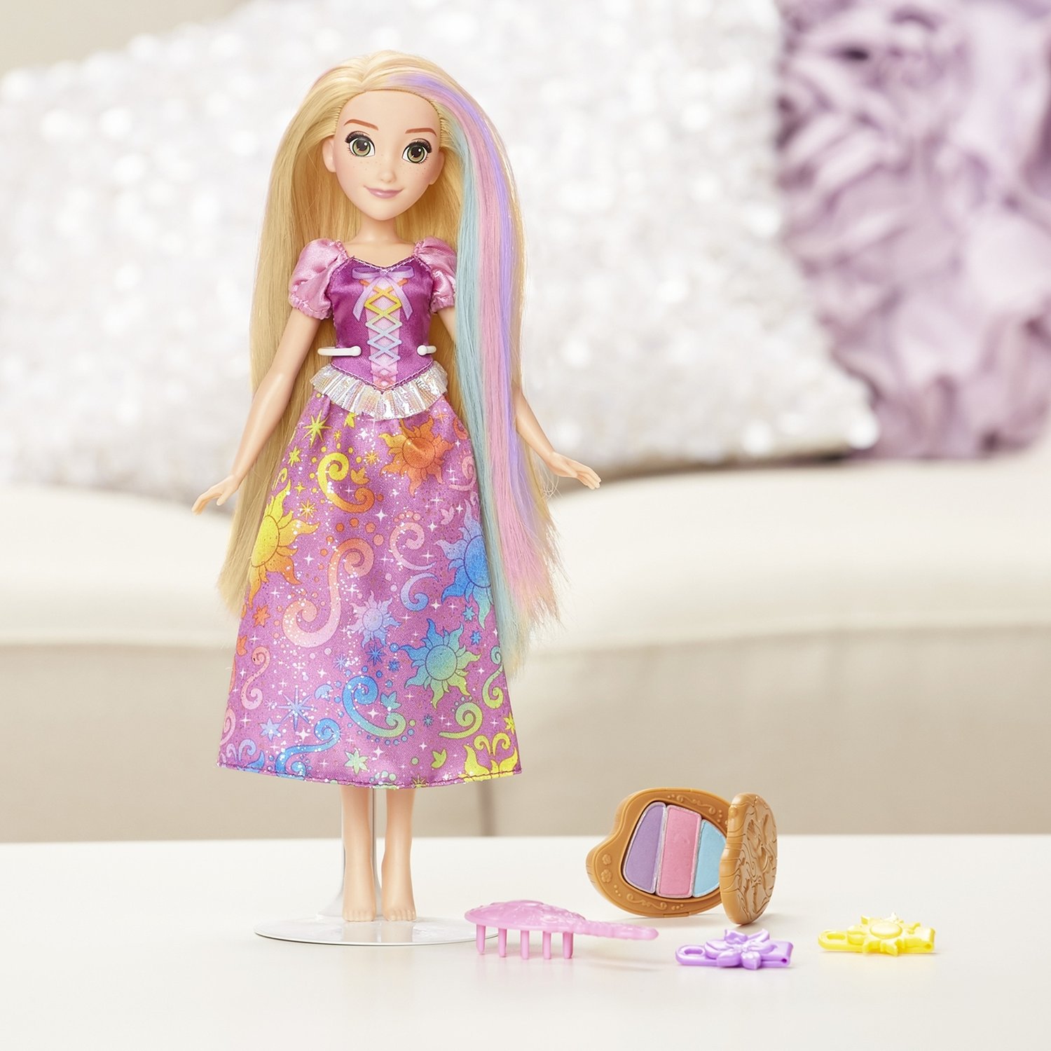 Кукла Disney Princess – Рапунцель с радужными волосами  