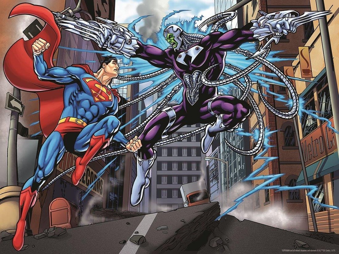 Пазл 3D Супермен против Электро, 500 деталей  