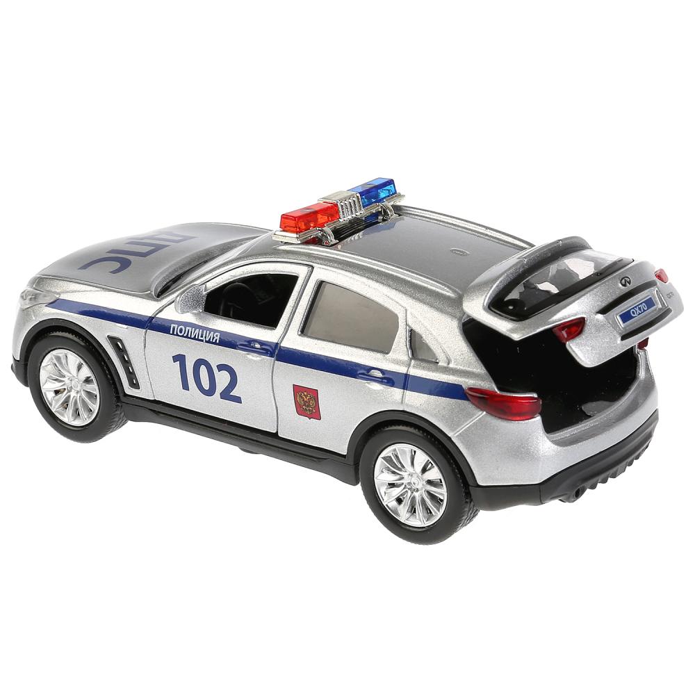 Инерционная металлическая машина Infiniti Qx70 – Полиция, 12 см, свет-звук,  