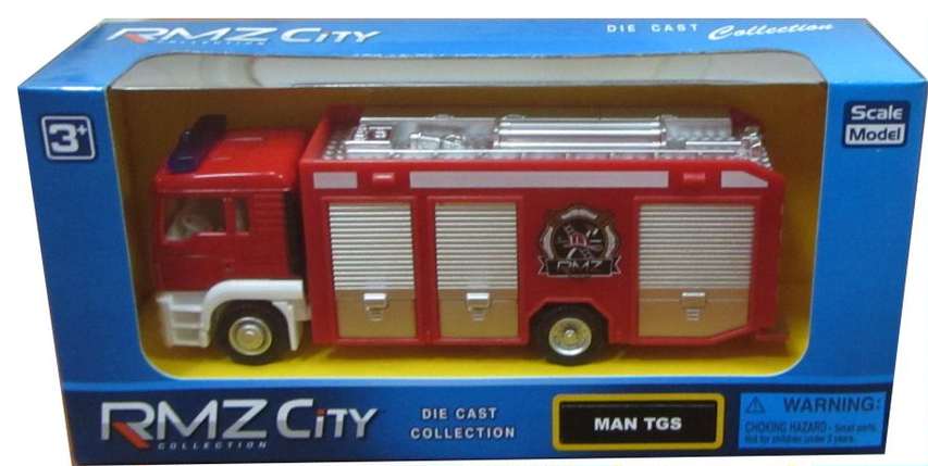 Машина металлическая – Пожарная MAN, Rmz City, 1:64  