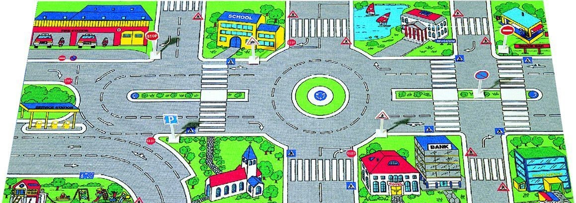 Игровой коврик Игровой коврикДетские парковки и гаражи<br>Игровой коврик<br>