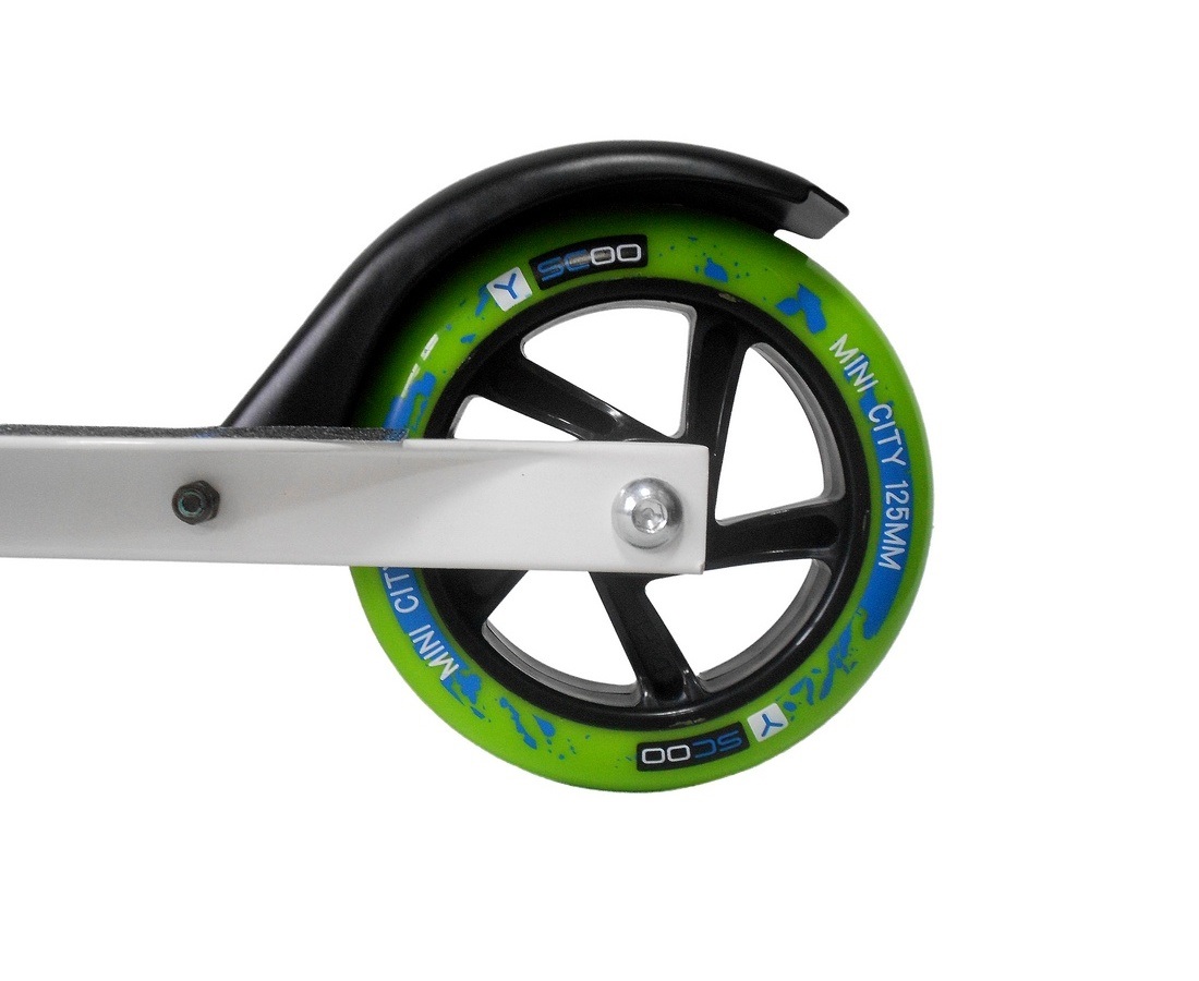 Двухколесный самокат Mini City 125 Montreal kiwi+light blue Y-Scoo, 4415RT