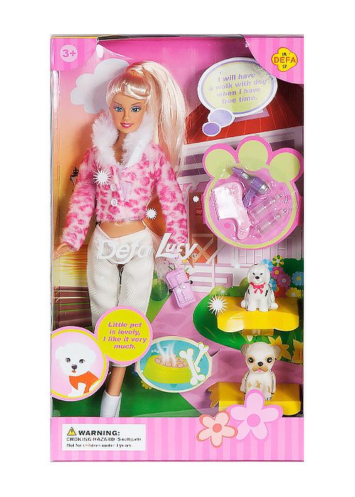 Кукла Defa с собачкой и аксессуарами, 28 см  