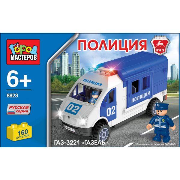 Конструктор Город Мастеров “Полиция” ГАЗ, 160 деталей Конструктор Город Мастеров “Полиция” ГАЗ, 160 деталейГород мастеров<br>Конструктор Город Мастеров “Полиция” ГАЗ, 160 деталей<br>